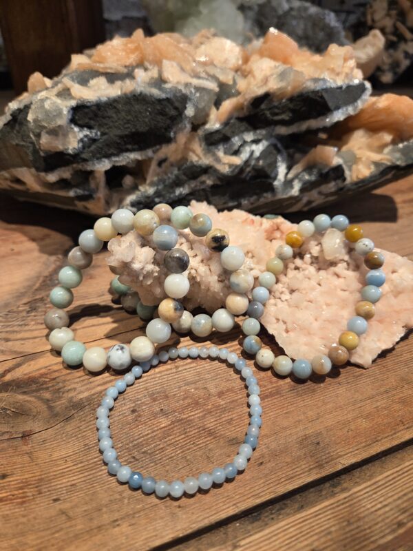 Kogel armband Amazoniet multi 6 mm