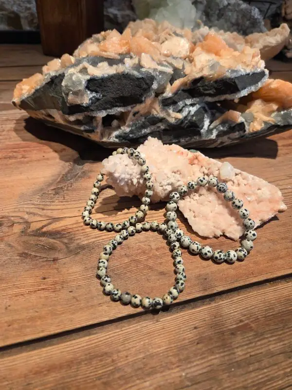 Kogel armband Dalmatiër Jaspis 4 mm