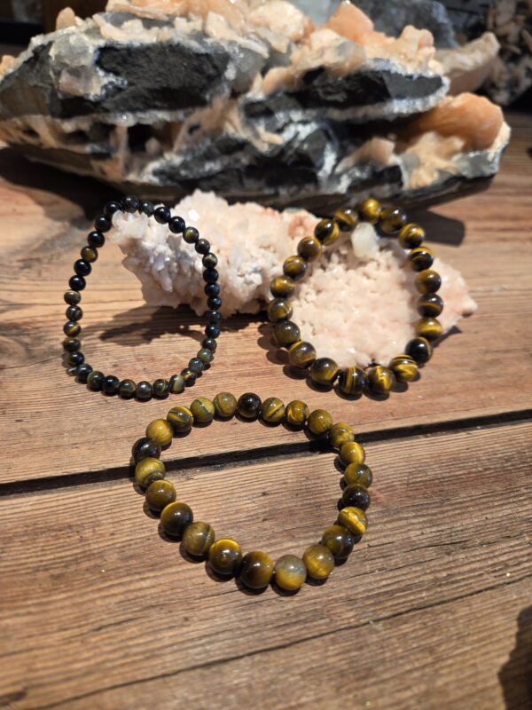 Kogel armband Tijgeroog 8 mm